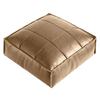 Square Sofa Stool Cover PU Leather Storage Leg Bench Sofa Footstool Seat Cushion Cover  Under Desk