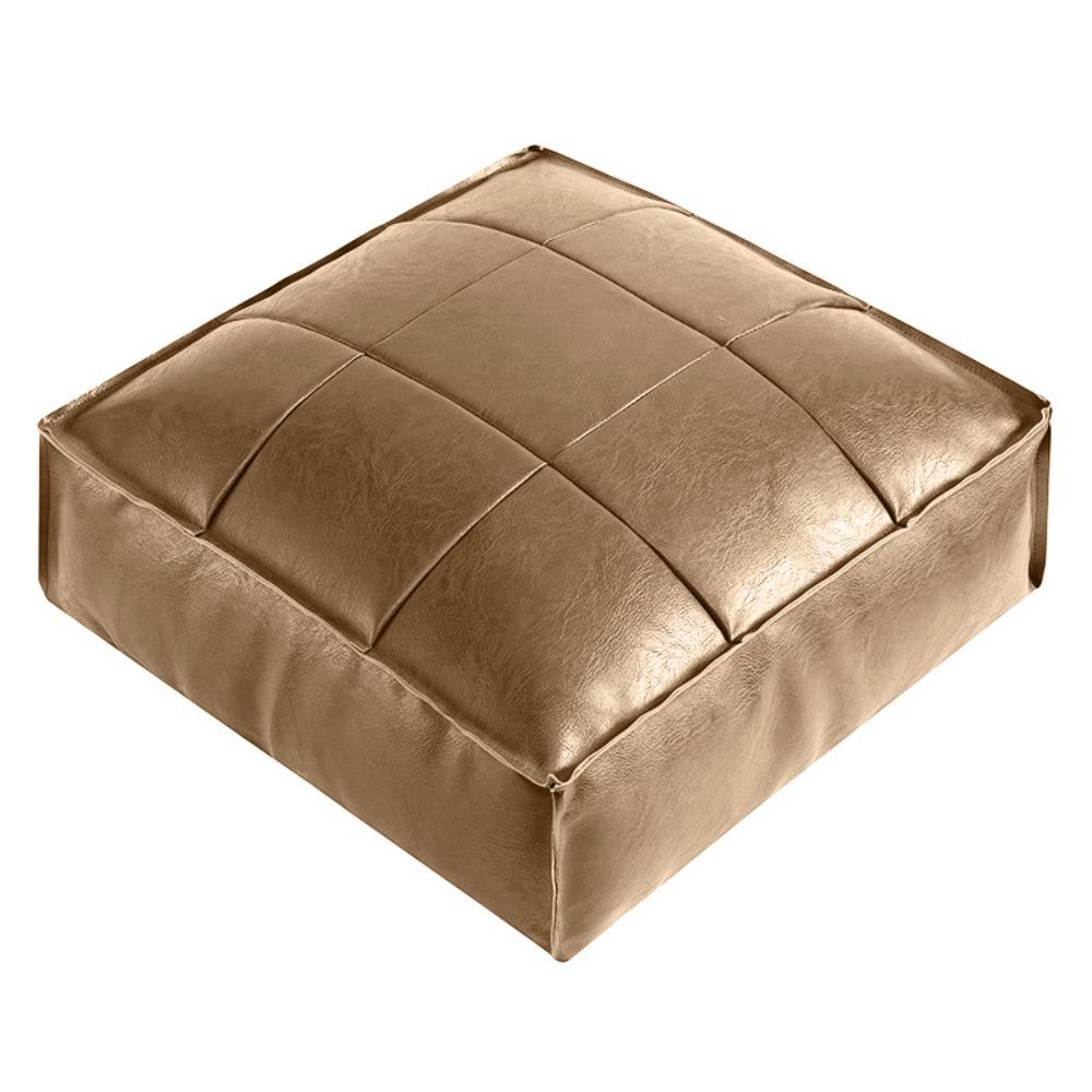 Square Sofa Stool Cover PU Leather Storage Leg Bench Sofa Footstool Seat Cushion Cover Under Desk