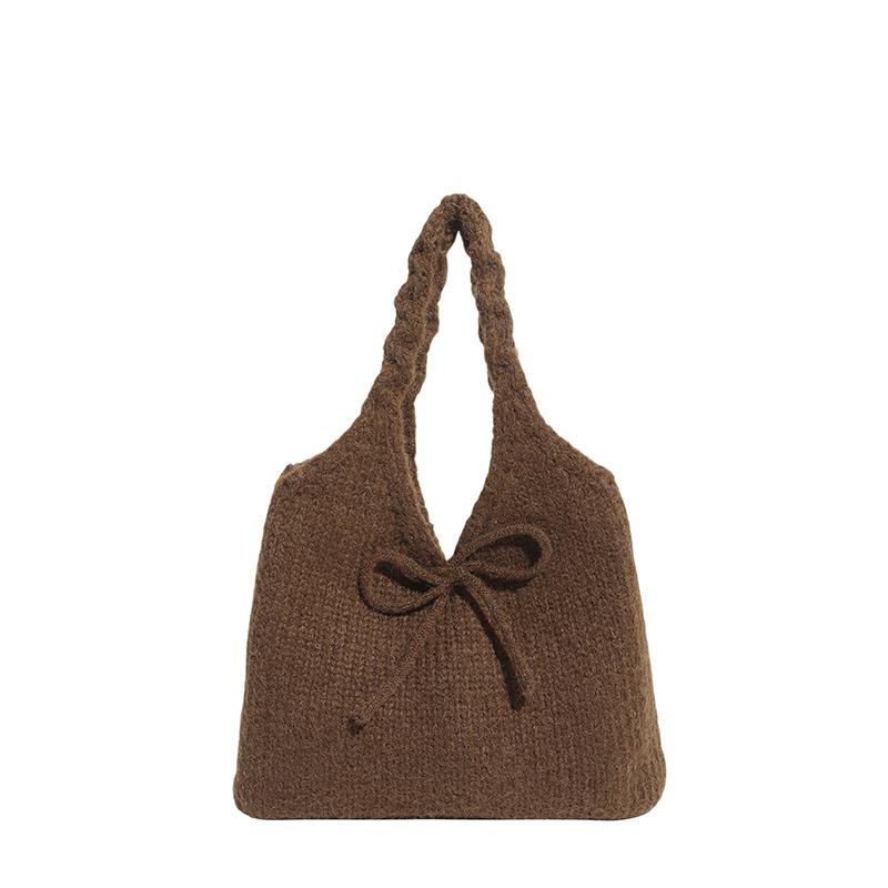 Fabric Solid Bow Shoulder Bags Autumn/winter New Large Capacity Women's Bags 2026  Sweet Versatile Women's Handbags