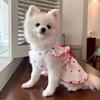 Bow Heart Summer Dog Princess Dress Cotton Cat Dog Costume New Kitten Pet Skirt  for Small Dogs