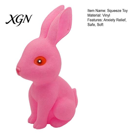 Fun Noise Making Squeeze Toy Screaming Rabbit Squeaky with Realistic Sound Soft TPR Fidget for Pinching Stress Relief Pranks Cute Animal-Shaped