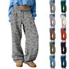 Pantaloni della tuta casual da donna a gamba dritta con tasche Pantaloni colorati per l'uso quotidiano