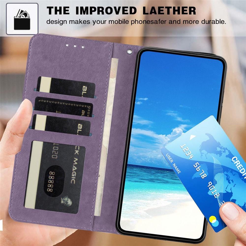 Wallet Case for Universal Cases - Leather/PU, Purple, With Lanyard