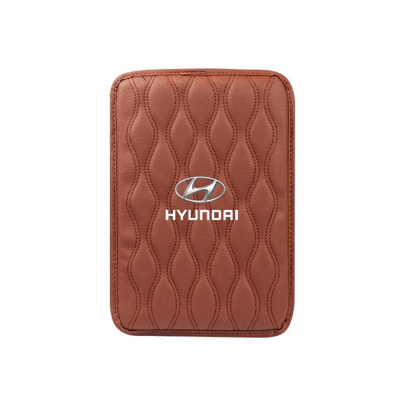 1 stk. Lær Auto Armlenputer Beskyttende Vanntett Håndpute For Hyundai Santa Fe Sonata Solaris Azera Creta I30 Ix25 Tucson IX35