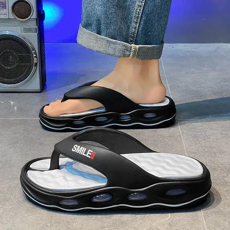 

Sandals Man Shiatsu Shoes Height Casual Flip Flops Slippers 45 хакі