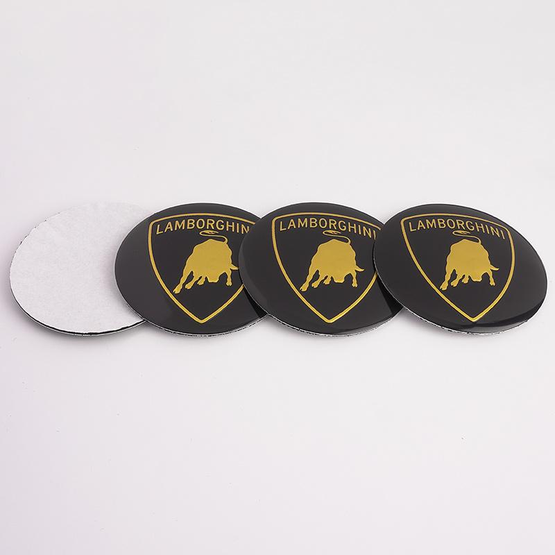 New 4PCS 56mm Car Wheel Center Hub Cap Emblem Stickers For Lamborghini Aventador LP700 Exterior Auto Car Stickers Accessories YY3