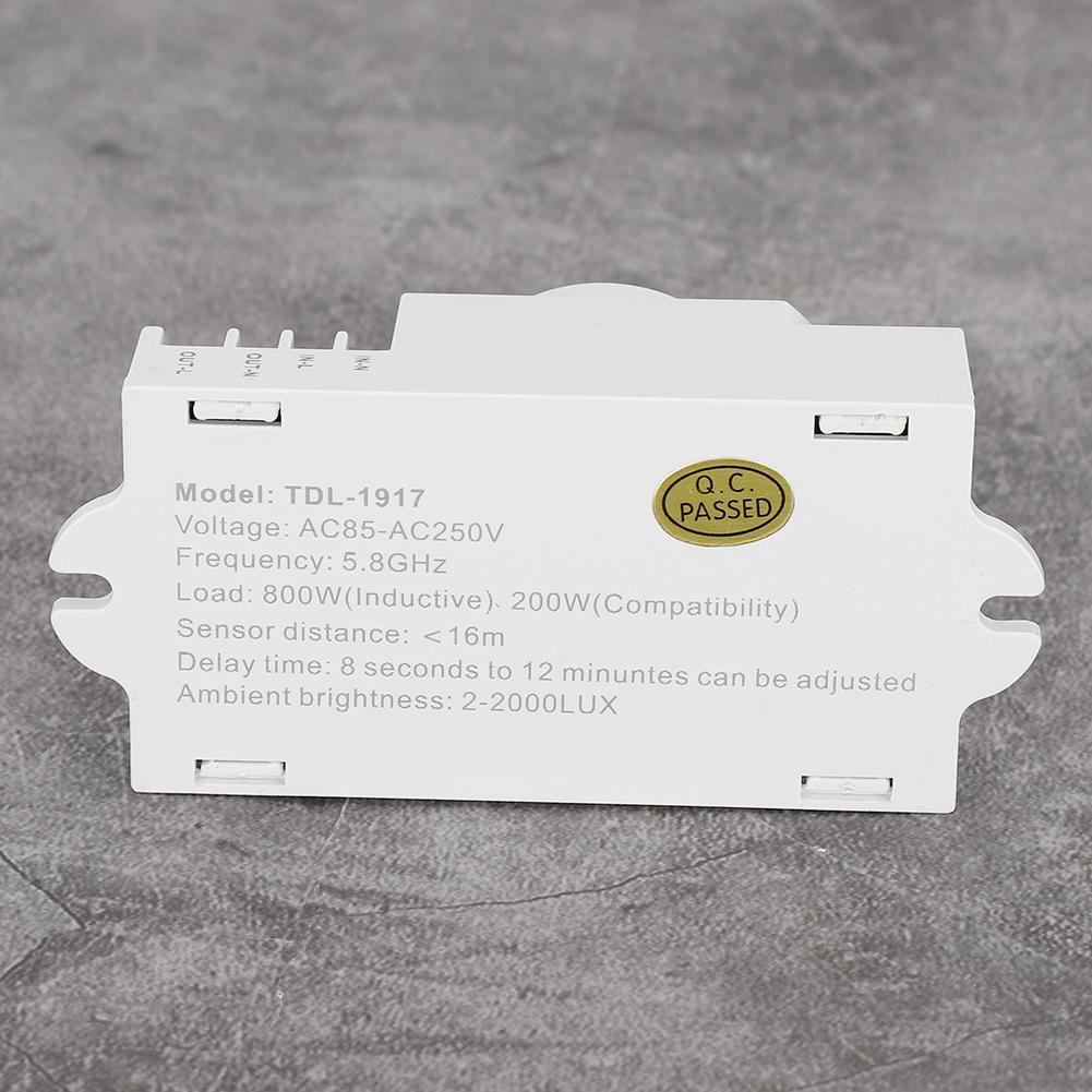 5.8GHz Microwave Radar Sensor Light Switch Adjustable Stairway Ceiling Body Motion Detector