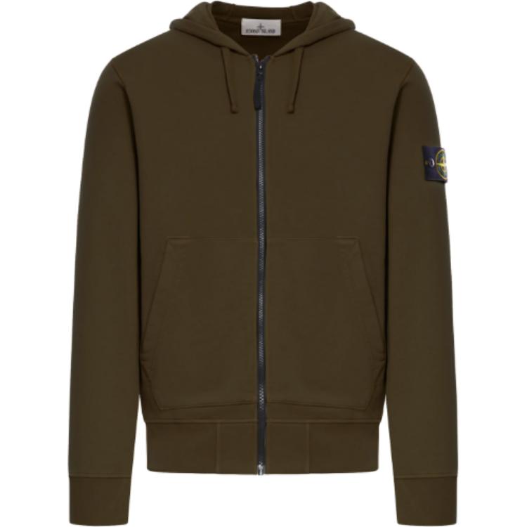 

STONE ISLAND Куртка мужская с капюшоном на молнии с логотипом и длинными рукавами, коричневая K1S1561000-42S0051-V0054 L