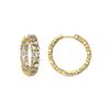 Earrings - LUXENTER - Buya - 18k Gold Finish - White Zirconia - Huggie 20 X 4 Mm