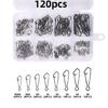 Multipurpose Fishing Connectors Swivels Compacts Stainless Steel Construction for Efficient Baits Changing