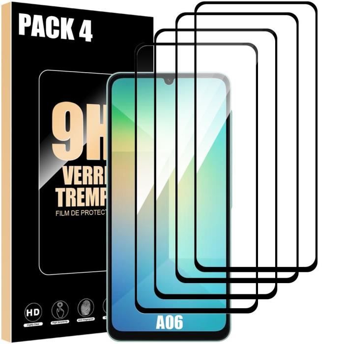 Verre trempé - samsung - galaxy a06 - pack de 4 - protection écran - résistant aux chocs