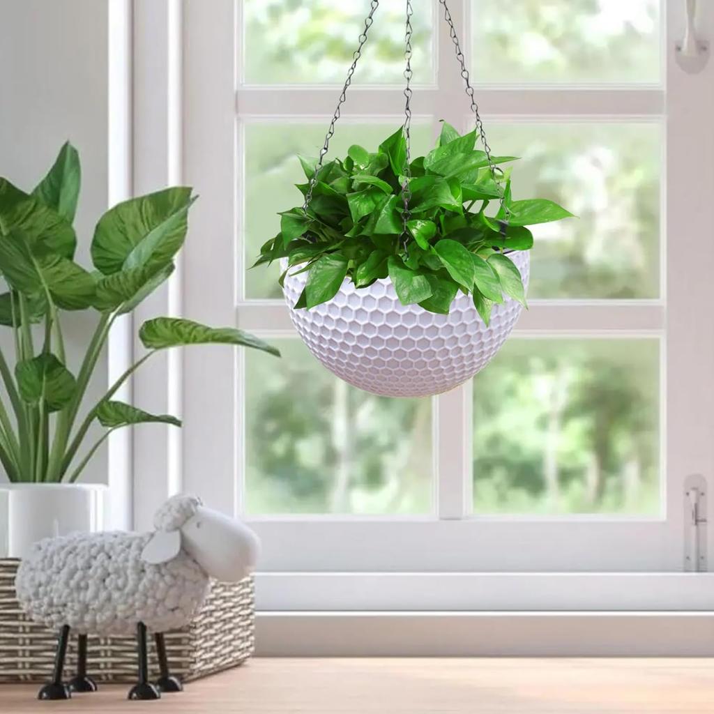 Hanging Planter & Baskets, Hanging Pots for Plants Indoor, 2PCS 6.5" Self Watering Hanging Planter, Hydroponics/Soil Culture Hanging Flower Pot with