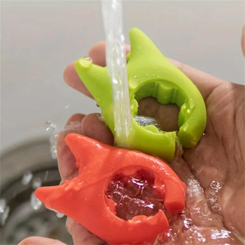 Portable Clips Kitchen Cartoon Silicone Plastic Pot Clip Spoon Rack Holder Tools Cooking Support Side Kitchen Anti-scalding