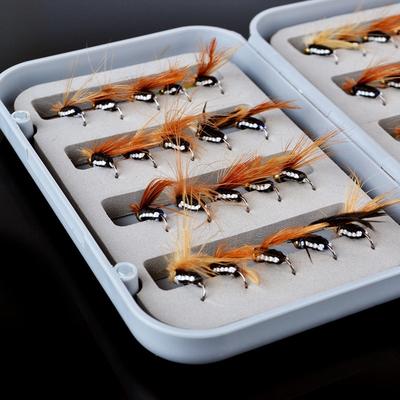 FTK 32/40pcs 1 pezzo esca per la pesca a mosca farfalla esca per la pesca mosche trota gancio esca secca esca per la pesca