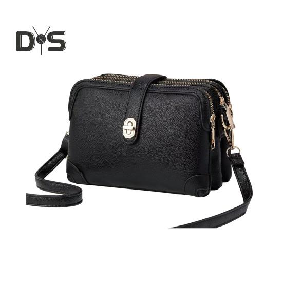 Dámská kabelka přes rameno s odnímatelným nastavitelným ramenním popruhem, více kapes, crossbody taška nebo peněženka na telefon, kosmetická kabelka z umělé kůže na cesty