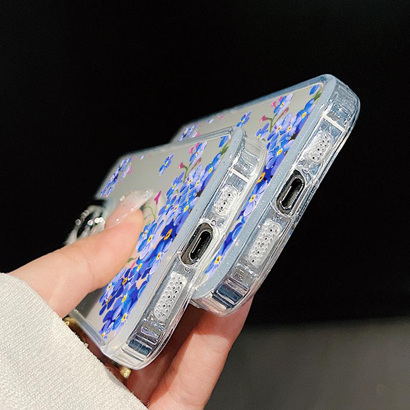 Colorful Flowers Print Case For iPhone 17 Pro Max iPhone 16 15 14 13 Pro Max 11 17e 16e Plating Lens Frame Clear Soft Silicone Back Cover