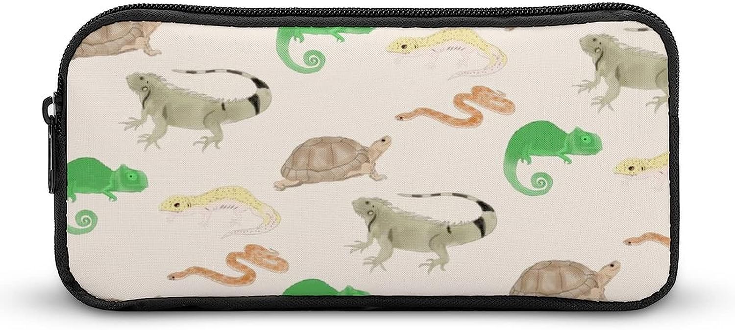 

Lizard, Turtle, Leopard, Gecko, Reptile Pencil Case, Large Capacity, Multifunctional, Stylish Pen Pouch, Simple Tool Pencil Case for Boys, Girls, and
