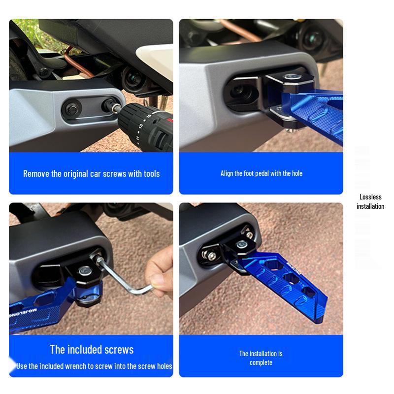 Folding Foot Pegs for Niu UQi+ U2 F400T MQIL MS Electric Scooters