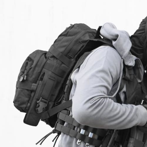 TRIWONDER Military Dump Pouch, Penlight Case, Tactical Pouch, Molle System Flashlight, Gentos Flashlight, Light Holder, EDC Pouch (04 Black)