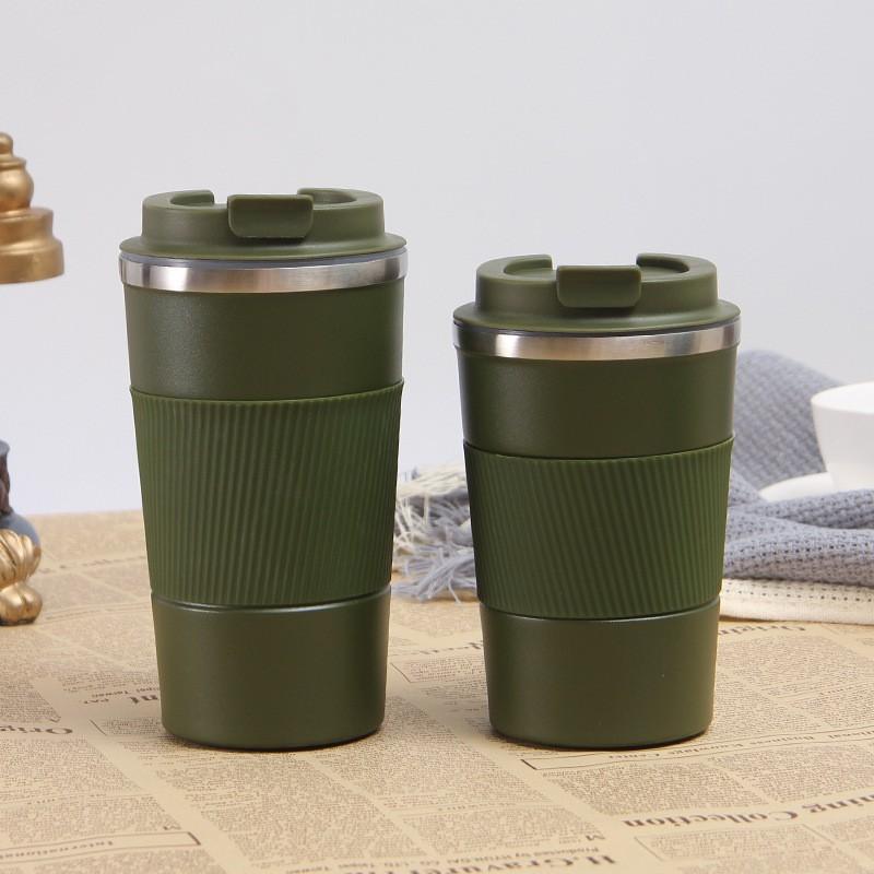 Stainless Steel Vacuum Insulated Travel Mug With Protective Sleeve - 380ml 510ml Office Car Outdoor Use