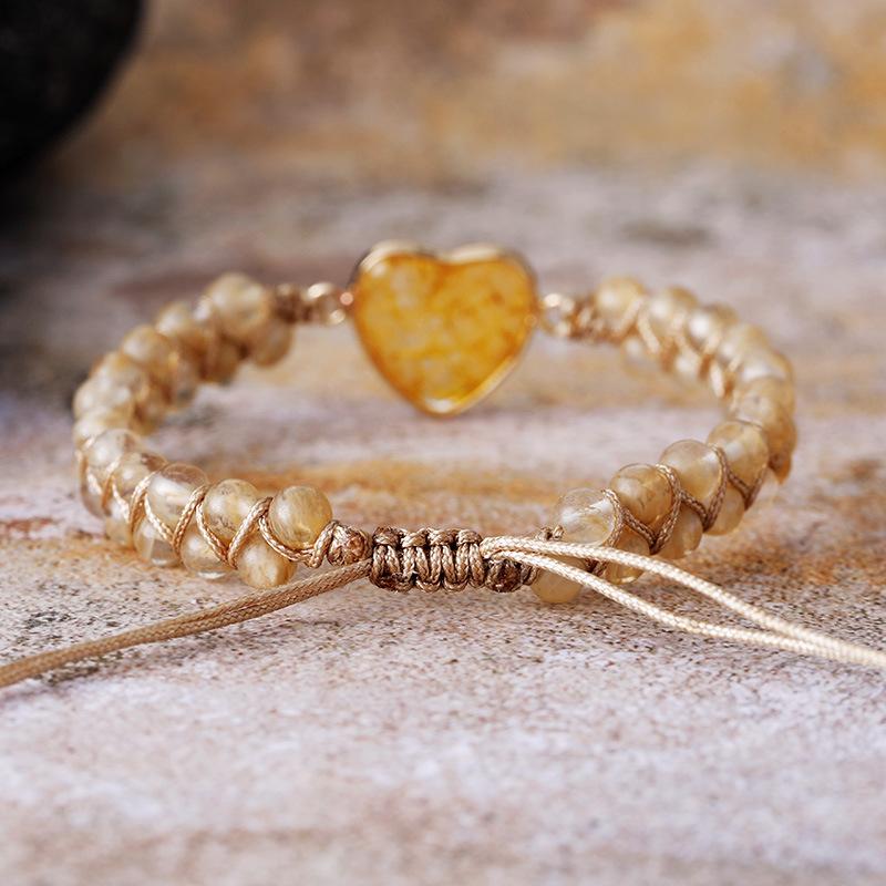 Water Drop Shaped Lapis Lazuli Natural Stone Hand Woven Winding Bracelet Adjustable Bracelet