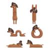 2/6 Animal Dog Figurines Mascots Crafts for Home Office Desk Decorations Silicone Dog Statues Computer Monitor Decors