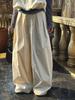 Korean Style Relaxed Pleated Wide-Leg Pants for Women