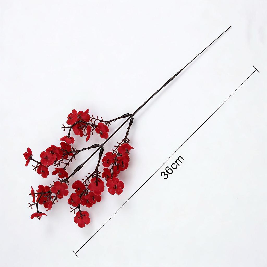 Artificial Silk Flower Stem Decorative Floral Branch for Home Office Wedding Event Arrangement Crafting and DIY Projects 36cm Length