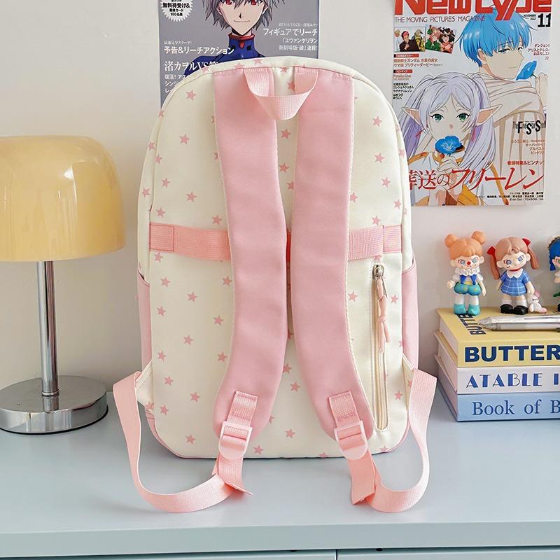 The New Schoolbag Is High-value, Fresh, Sweet and Cute, and the Star Backpack Is Lightweight for Junior High School Students. Spring Outing Backpack.