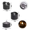 Black LED Candle Lamp Battery Operated Tea Light Flameless Fake Electronic Candle Halloween Party Decoration Flashing Table Lamp
