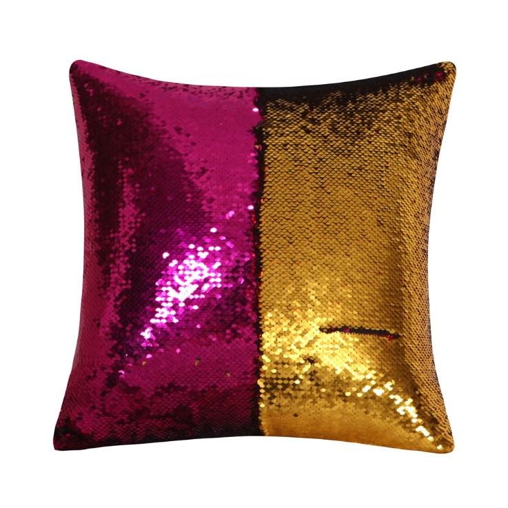glitter flip pillow