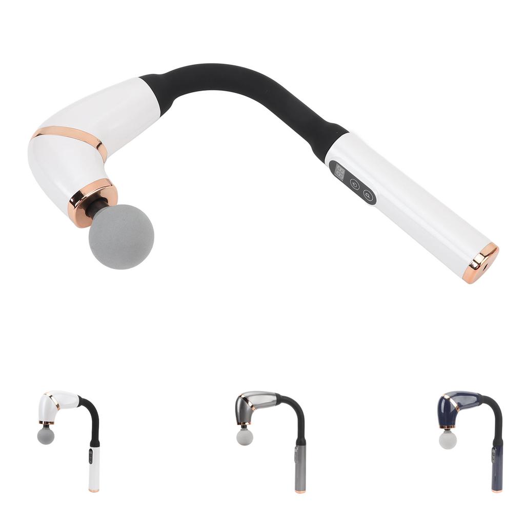 Massage Gun with Extension Handle U Shaped Deep Tissue 4 Massage Heads 6 Speed Levels Percussion Mas