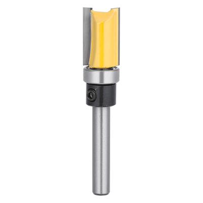 1/4in Shank Milling Bit Wood Router Carving Machine Cutting Woodworking 1/4*5/8*20 Yellow