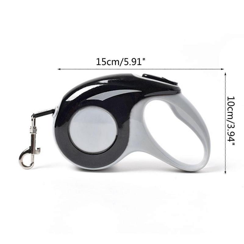 3/5M Retractable Dog Leash Color Matching Kitten Auto Traction Rope Nylon Walking Leash for Small Dog Cats Pet Leads  5 meters Rose Red