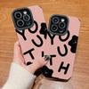 Vertical Leather Shell Youth Black Bear Printed Patterned Shockproof Soft Silicone Case with Camera Lens Full Protection for IPhone Samsung