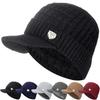 Unisex Warm Hat Stylish Winter Hats For Men Plush Fur Lined Soft Beanie Cap With 1998 Label Thick Knitted Hat For Women
