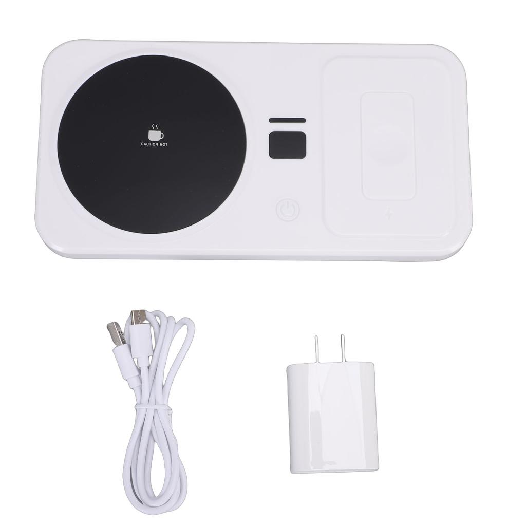 Mug Warmer with Charger 3 Heat Settings 8H Auto Shut Off Multifunctional Electric Beverage Warmer Plate