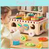 Wooden Montessori Animal Dessert Truck Building Blocks Kids Educational Toys