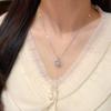 Fashion Goldfish Pendant Titanium Steel Necklace Women Delicate Zircon Clavicle Chain