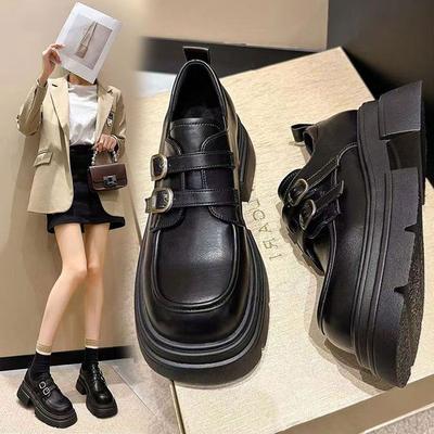 British Style Small Leather Shoes Women's 2025 Autumn New Japanese Jk Single Shoes Versatile Platform Women's Shoes Black Loafers