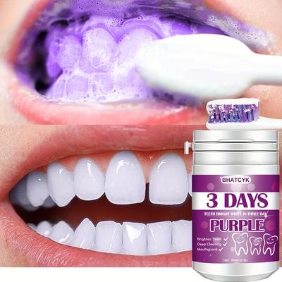 1pc Purple Teeth Cleaning Powder Teeth Polishing Tooth Deep CleaningPowder Tooth Cleaning Powder For Daily Life