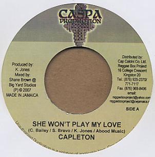 

7inch Record CAPLETON, JAH MARLO - She Wont Play My Love / Extraordina NONE Caspa Productio 2007 Jamaica Reggae, Ska & Dub Used