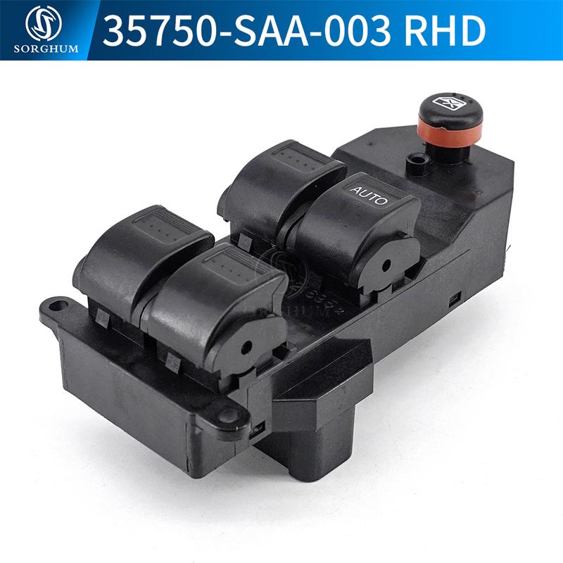 35760S9AG042A 35750SAA003 LHD RHD Master Power Window Switch For Honda CRV Jazz GD1 GD3 2002 03 2006 Civic 2001 2005 35750SAEP03