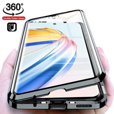 360° Full Body Double Sided Glass Metal Frame Case for Huawei Honor X9b 5G Honor Magic 6 Lite Protective Shell Cover