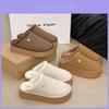 Cozy Winter Plush Cotton Slippers For Women With Non-slip Thick Sole For Home Use
