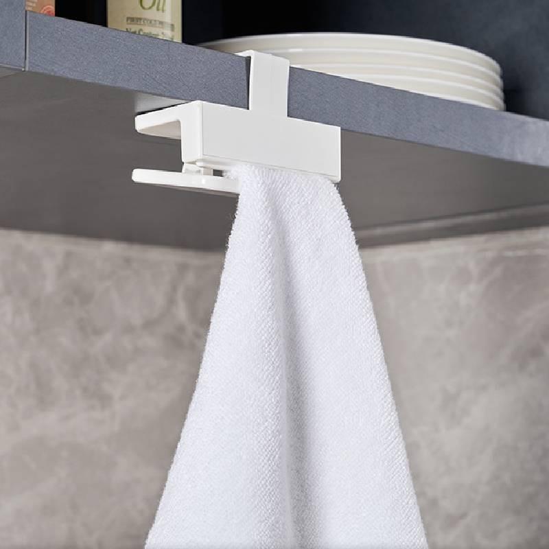 Plastic Holder Towel Clamp Non Punch Design For Kitchen Bathroom Accessories