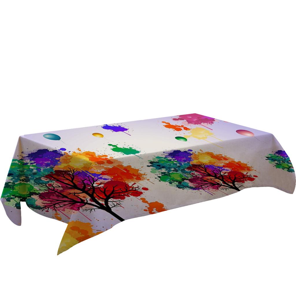 Primeval 3D Flower Table Cloth Rectangular Tea Table Cover Dining Home Decor