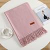 Solid Color Imitation Cashmere Warm Scarf Women's Four Seasons Can Be Used with Outer Shawl Fringed Versatile Scarf