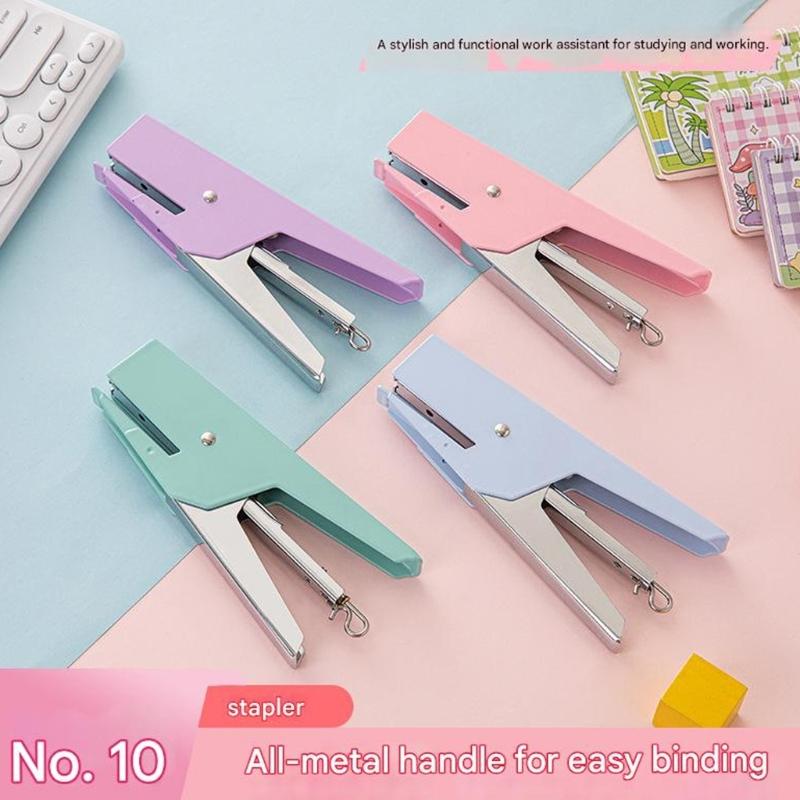 Desktop Stapler For Office and School with Metal Structure and Fashion Design Travel Friendly File Management Stapler