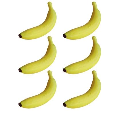  Set of 6 Realistic Artificial Bananas Model Kitchen Decoration Photography Props